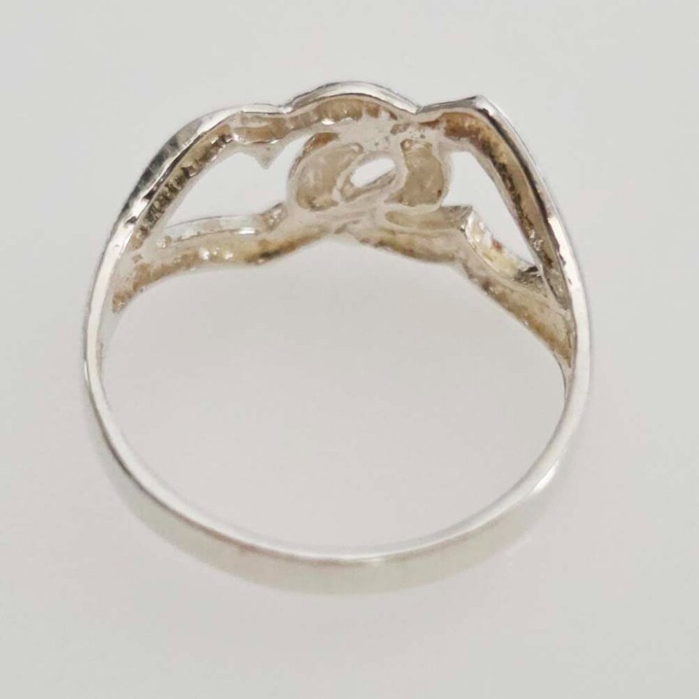 Sterling Silver Linked Hearts Ring - image 7